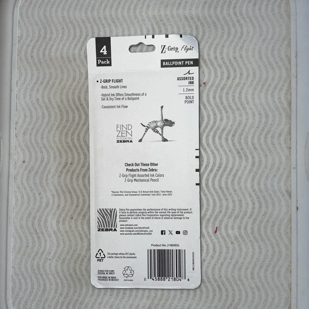 Zebra grip flight